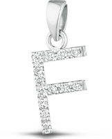 Anhänger Lucciole Gioielli Dame Alfabeto in Weißgold Diamante 0.08 Ct LETTF-L - LETTF-L